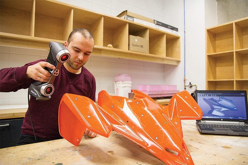 Manual scan using a portable CMM